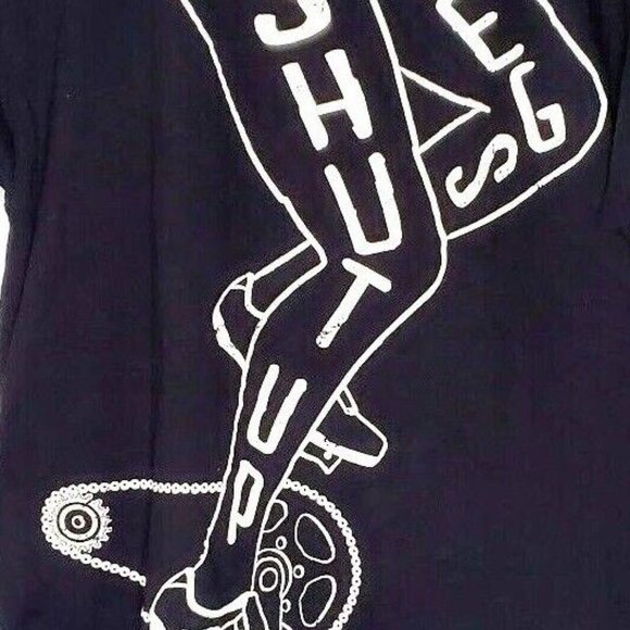 ClockWork Gears T Shirt M Black Legs Mens Unisex Graphic Shut Up Legs Medium - Picture 2 of 6